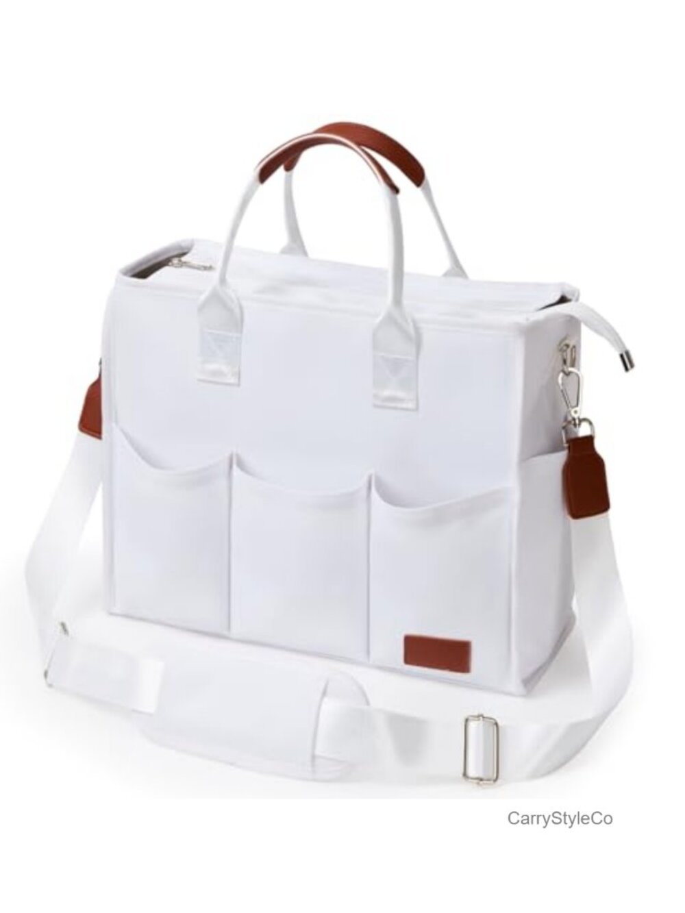 Canvas Tote Bag for Women 15.6 Inch Laptop Work Travel Crossbody